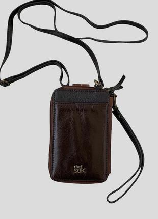 Кожаная сумка кошелек клатч the sak мини сумочка кошелек через плечо из натуральной кожи кожа2 фото
