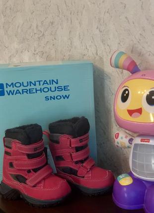 Ботинки mountain  для девочки.ботинки дутики.красивые сапожки.розовые ботинки для малышки.