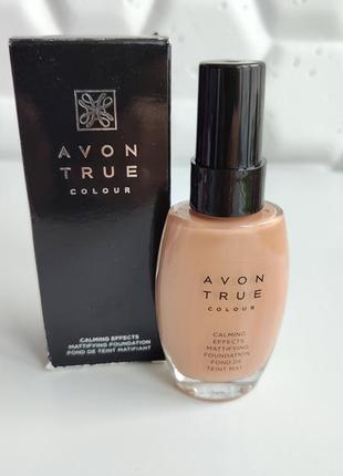 Матирующий крем для лица эйвон беж бежевый avon true warmest beige1 фото