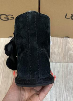 Угги мокасины женские черные бубон/лента ugg australia оригинал!. код 100966 фото