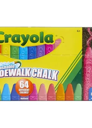 Мел 64 шт crayola washable sidewalk chalk для рисования на асфальте , мольберте, доске