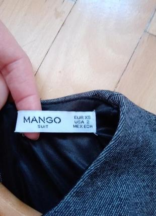 Стильное деловое платье-карандаш mango suit xs серое3 фото