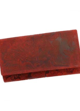 Жіночий шкіряний гаманець wild l632 червоний -