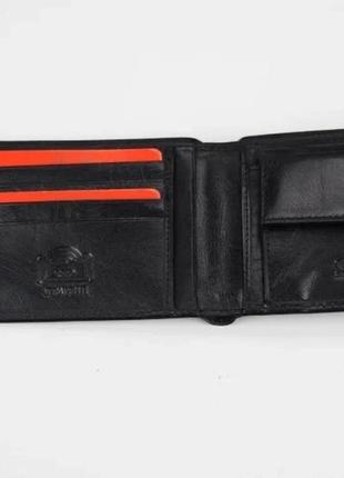 Чоловічий шкіряний гаманець pierre cardin tilak29 8805 rfid чорний + червоний -3 фото
