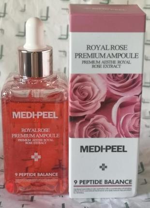 Есенція антивікова з трояндою medi peel luxury royal rose ampoule, 100 мл3 фото