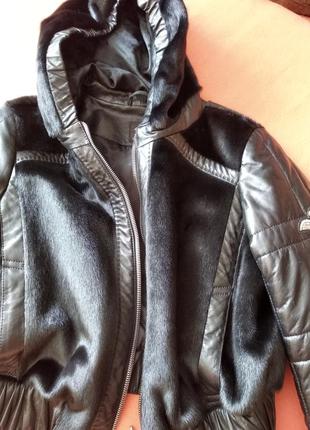 Кожаная меховая дизайнерская куртка felix radionov