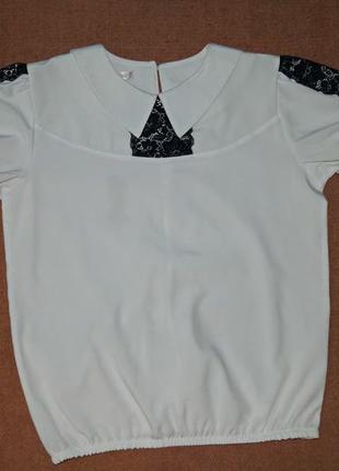 Блузка блуза рубашка школьная украина. на 10-12 лет. размер 152