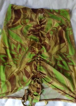 Юбка сетка модная спідница абстракция prettylittlething