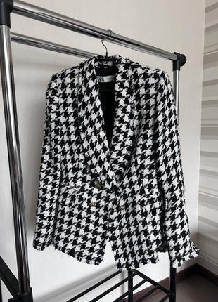 Твидовый жакет zara