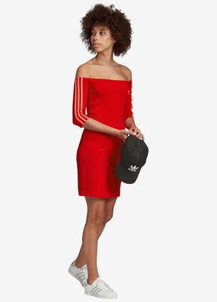 Новое платье туника платье женское красное спортивное миди adidas off the shoulder red dress size l2 фото