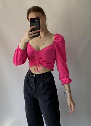 Топ-блузка на затяжках