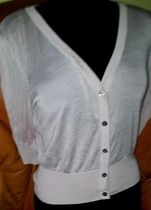 Легкий рожевий кардиган h&m l