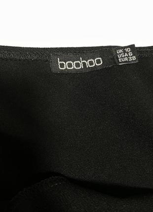 Черный короткий топ, блуза женская boohoo с вырезом в идеальном состоянии5 фото