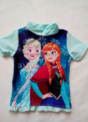 Сонцезахисна пляжна футболка frozen від disney р.74-80