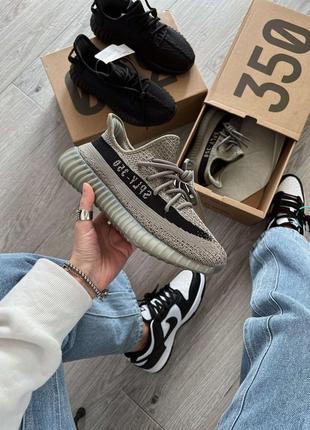 Кроссовки мужские, женские adidas yeezy boost 350 v2 sply granite, серые, адидас изи буст