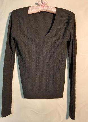 Шерсть, кашемір светр з косами розмір хс
