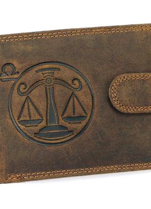 Чоловічий шкіряний гаманець wild l895-009 коричневий -