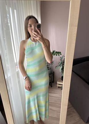 Пляжна, літня сукня zara максі довжини м 3