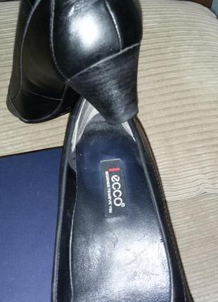Удобные кожаные туфли бренда ecco размер 37 (24см)5 фото