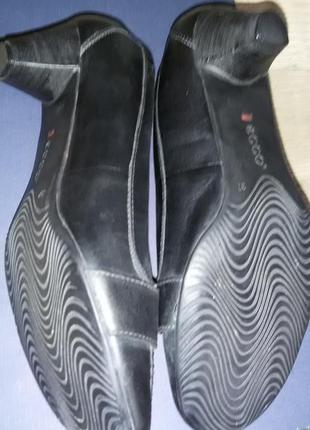 Удобные кожаные туфли бренда ecco размер 37 (24см)7 фото