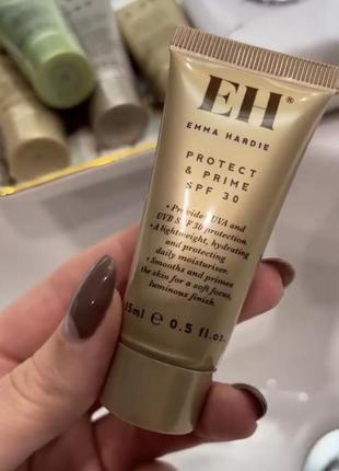 Сонцезахисний легкий крем праймер emma hardie protect & prime spf 30 база під макіяж