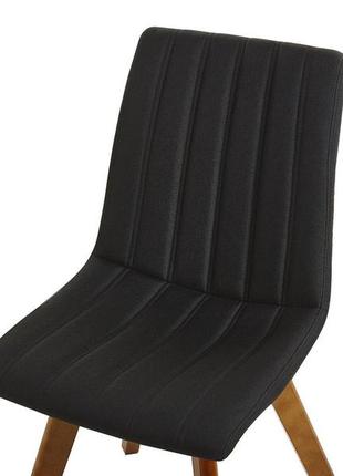 Набор из 2 обеденных стульев из ткани черного цвета calgary7 фото