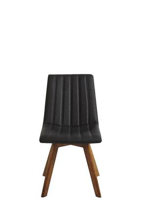 Набор из 2 обеденных стульев из ткани черного цвета calgary4 фото