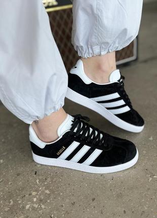 Кроссовки adidas gazelle black/white