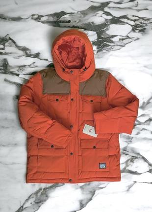 Xl 42 50 levis парка пуховик мужская куртка оранжевая бомбер хл