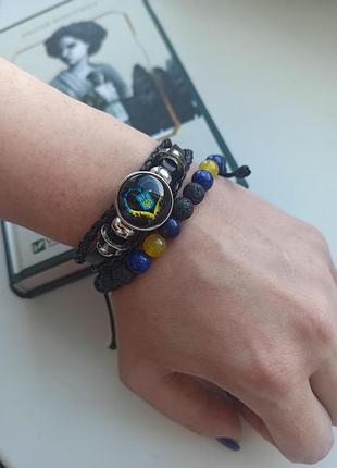 Набор браслетов, патриотический браслет