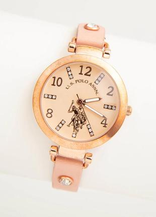 Жіночі годинники ladies pink crystal strap watch u.s. polo assn