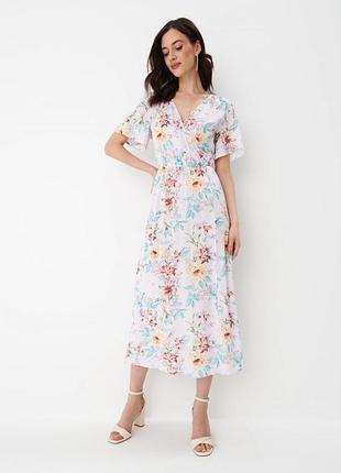 Сукня довга з вирізом на нозі плаття сарафан нарядна