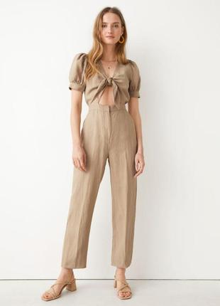 Комбинезон &amp; other stories tie knot linen jumpsuit / 40