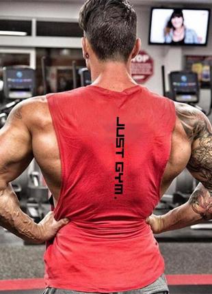 Безрукавка мужская майка just gym красная