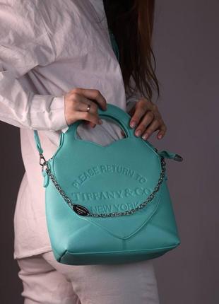 Сумка tiffany&amp;co mini tote bag turquoise