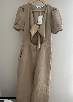 Комбинезон &amp; other stories tie knot linen jumpsuit / 406 фото