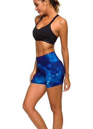 Спортивні шорти flatik starry series women's capri leggings yoga shorts breathable2 фото