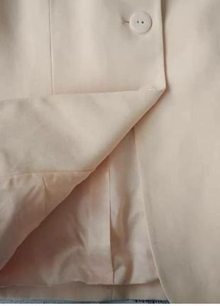 Жакет пиджак из 100% шелка персикового цвета5 фото