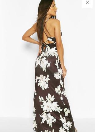Платье макси в цветочный принт xl