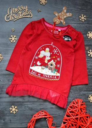 Новогодняя кофточка туника платье 3-6месяцев