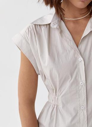 Жіноча сорочка з резинкою на талії3 фото