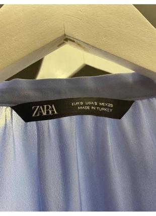 Блуза zara голубого цвета4 фото