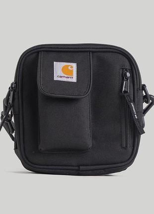 Сумка carhartt wip essential барсетка женская мужская, мессенджер кархарт черный через плечо мужская lux!