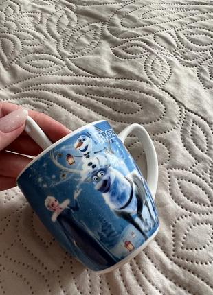 Эльза чашка ложка детский набор керамика ледяное сердце frozen