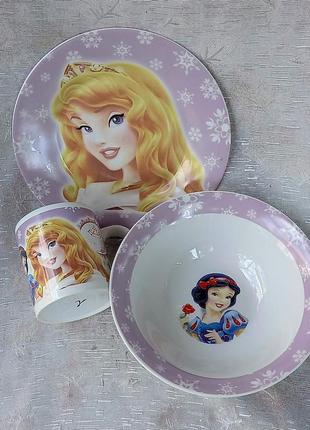 Детский набор посуды interos "принцесса аврора"1 фото