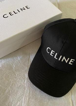 Чёрная кепка бейсболка селин celine