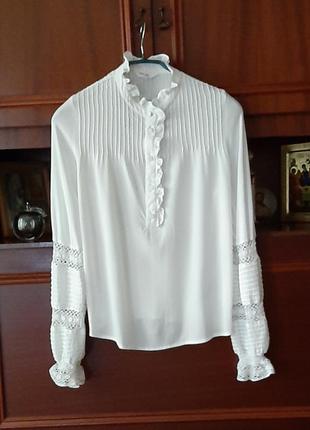 Изысканная белая блузка1 фото