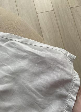 Льняні шорти бриджі штани брюки білі3 фото