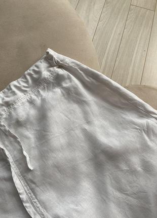Льняні шорти бриджі штани брюки білі5 фото