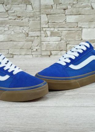 Кеди замшеві vans old skool (blue/brown)(синій,коричневий)41-45